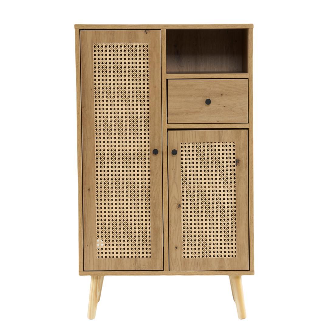 キャビネット サイドボード チェストラタン調 ラタン風 幅60cm 収納棚