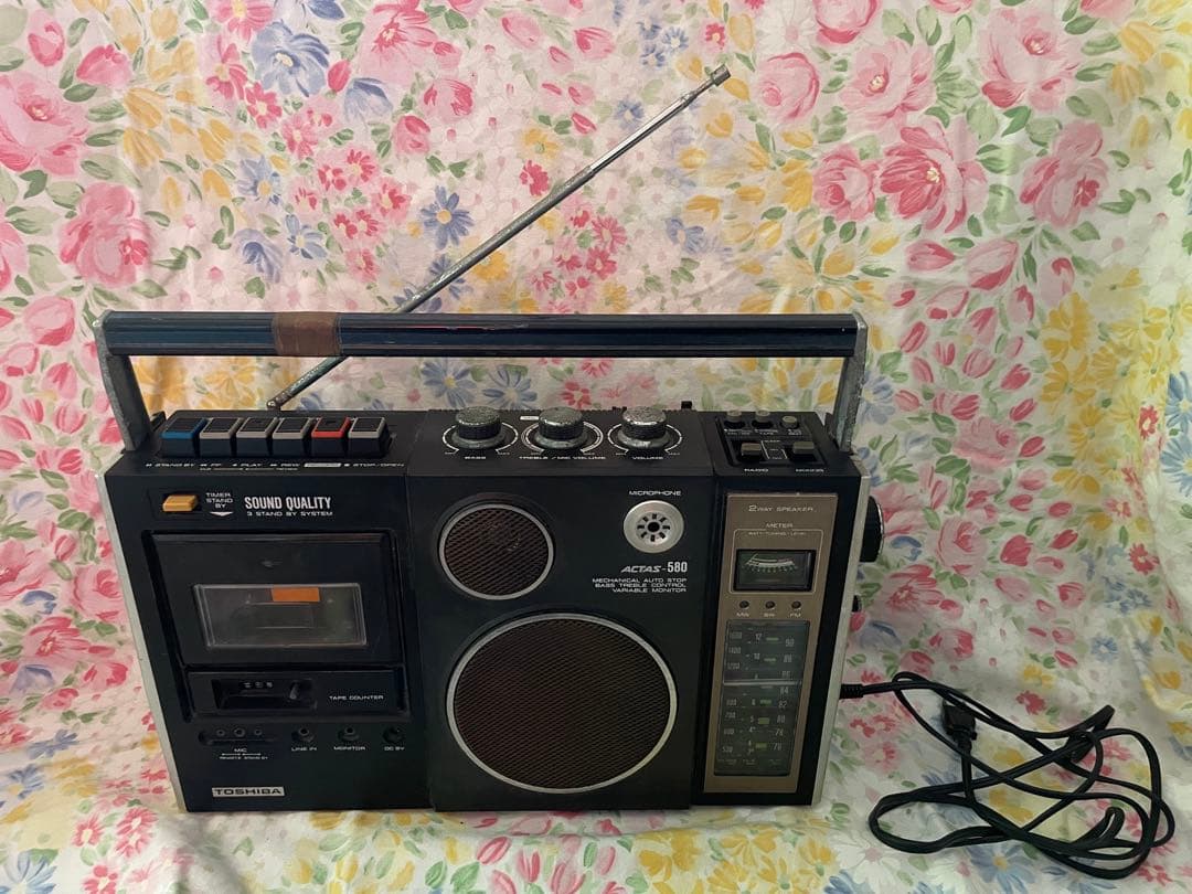 ラジオカセットレコーダー RT-580F 東芝 ACTAS-580 昭和レトロ