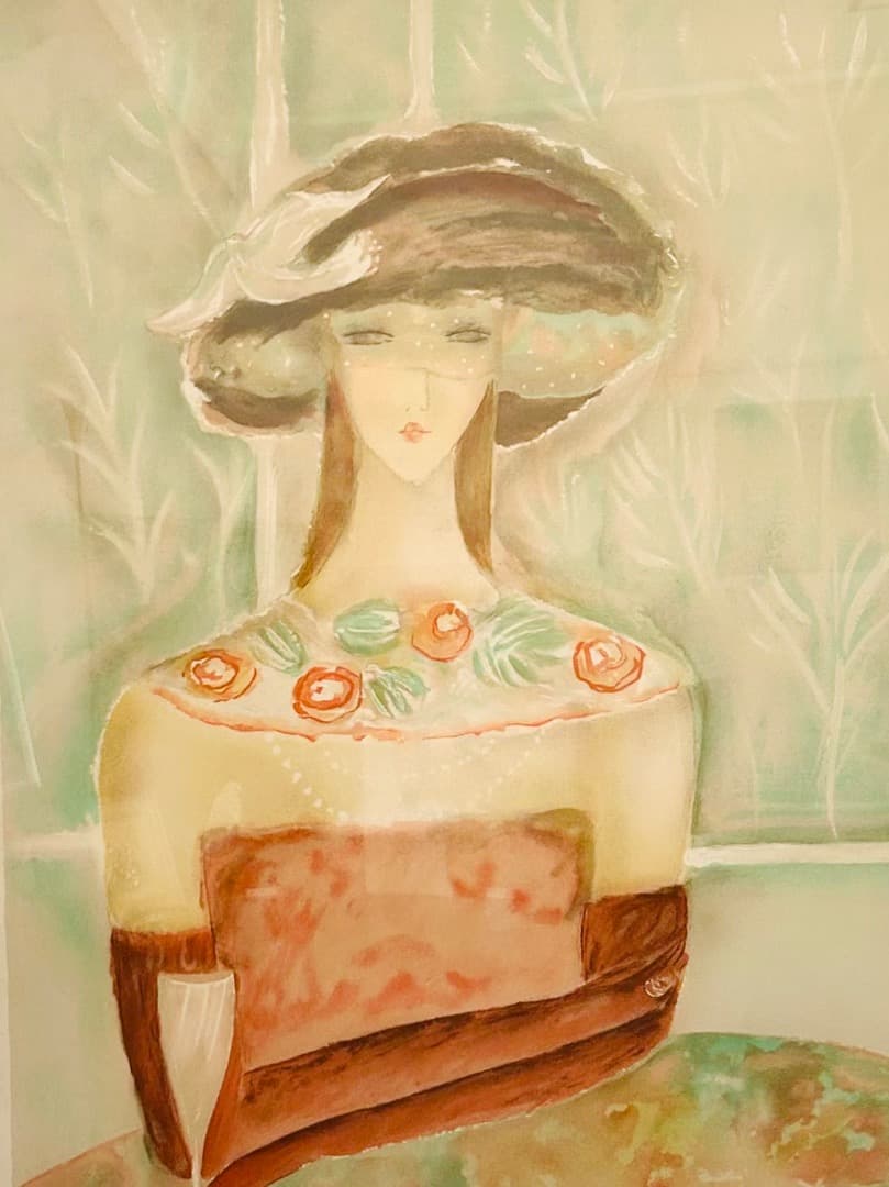 クレール・アステックス　版画リトグラフ 美術品絵画女性アート