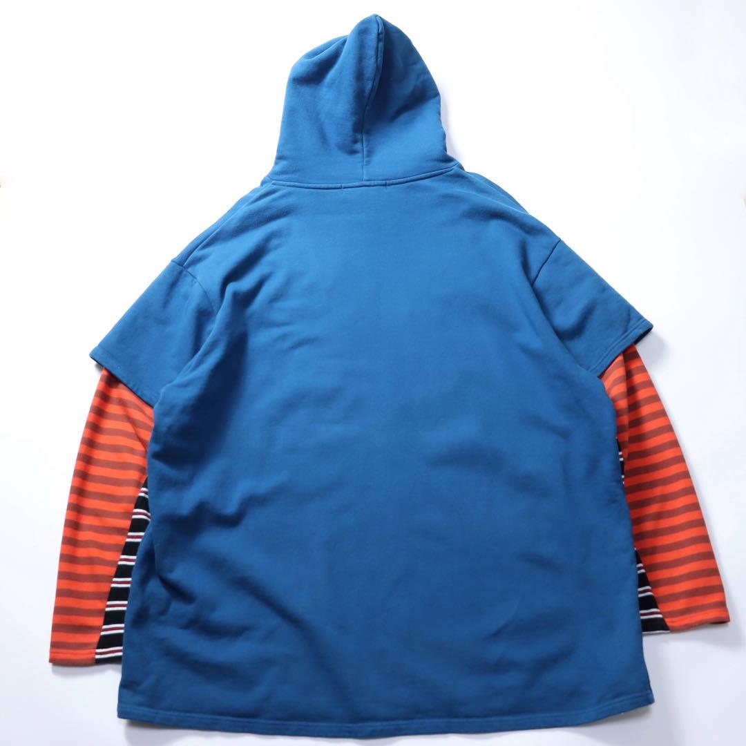 Candy Stripper レイヤード風デザインパーカー　ワンピース