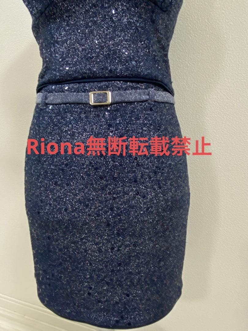 ローブドフルールグロッシー　ネイビー　ドレス【中古品、美品】