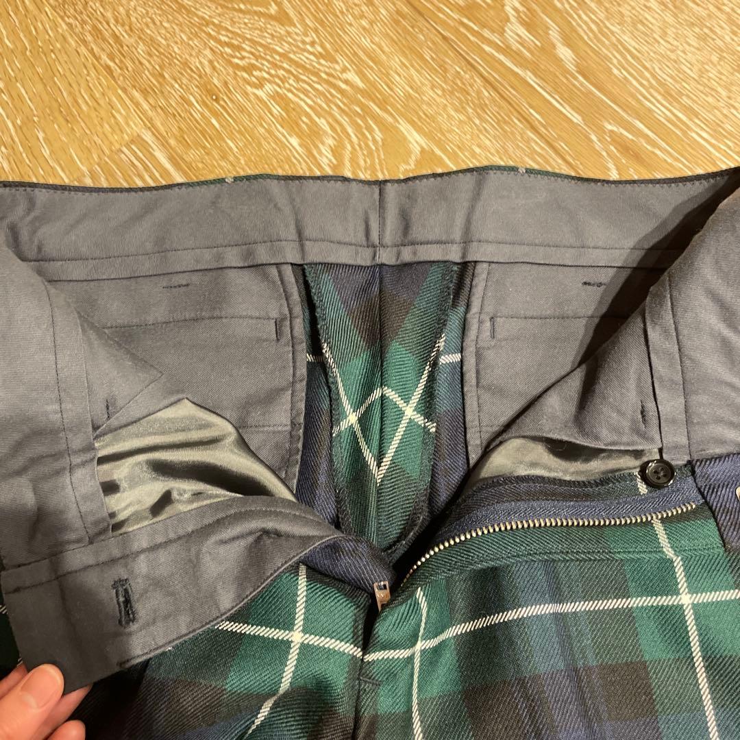 アナトミカ　ブラックウォッチ　チェック　スラックス ベルナールザンス