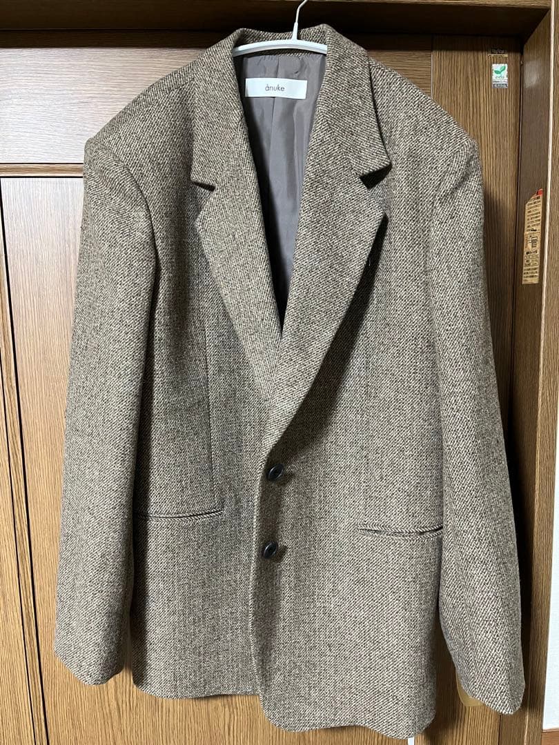 新品　アンヌーク　ヘリンボーンウールジャケット
