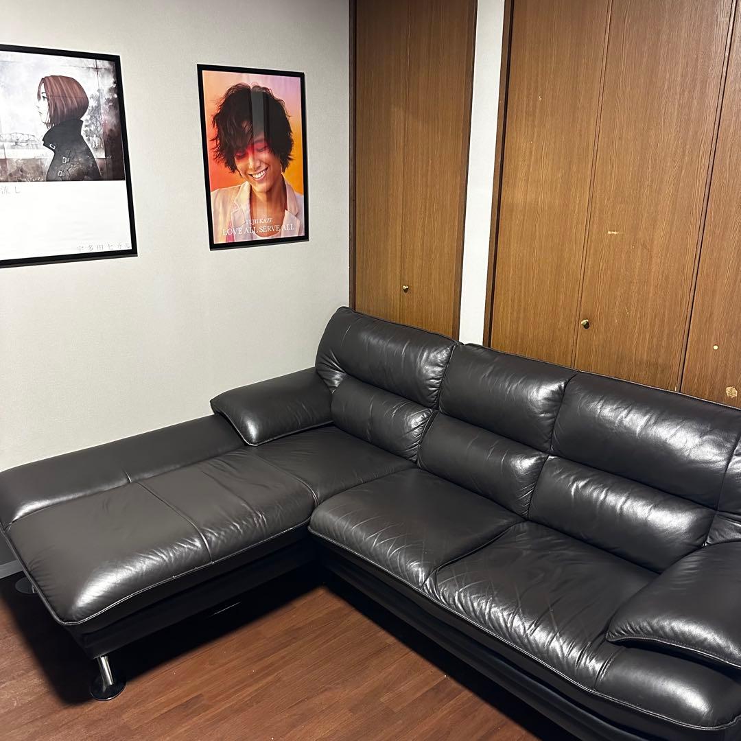 ニトリ　ロゾ4 ブラウン　右カウチ　引取り限定