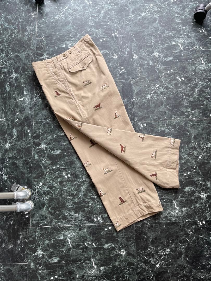 POLO Ralph lauren チノパン　犬刺繍　トラウザーズ 32×30