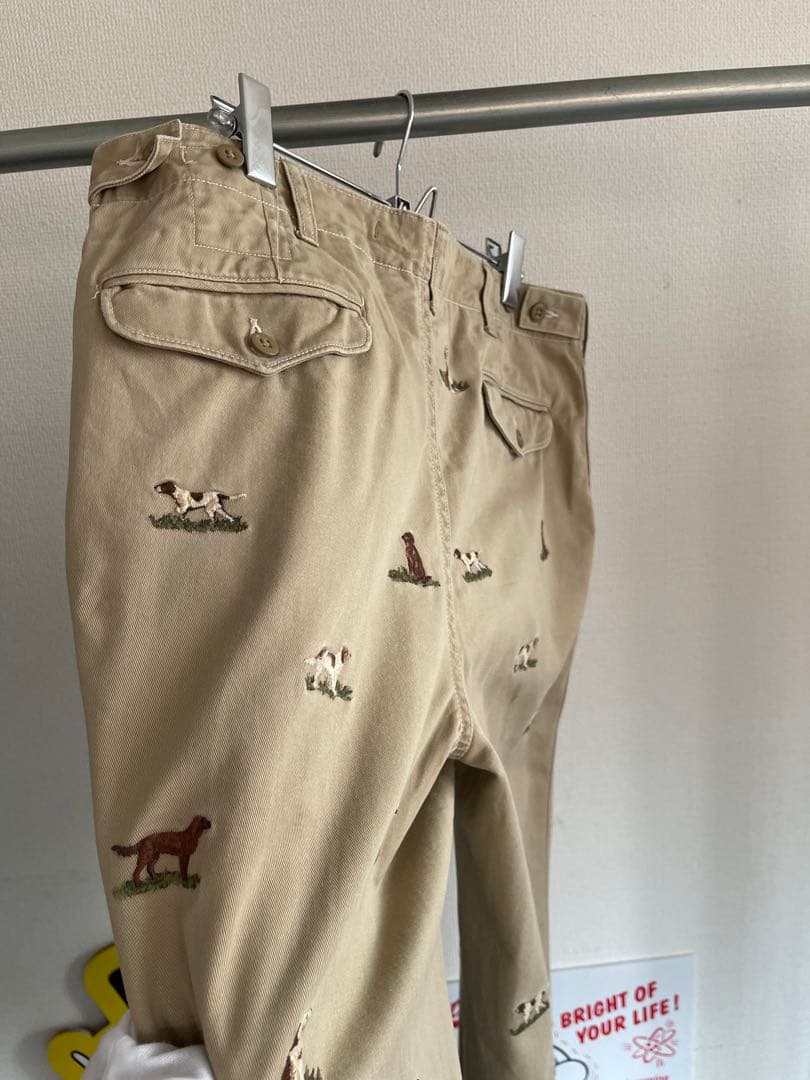 POLO Ralph lauren チノパン　犬刺繍　トラウザーズ 32×30