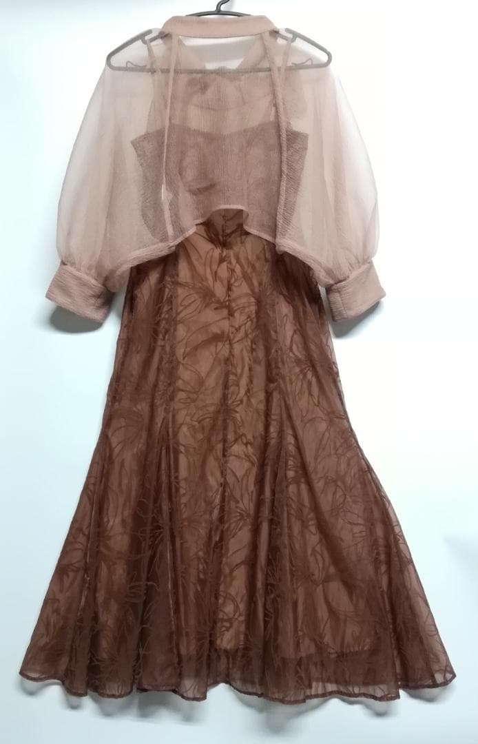 M カナ kana ボウタイボレロセットドレス ブラウン 結婚式 オケージョン