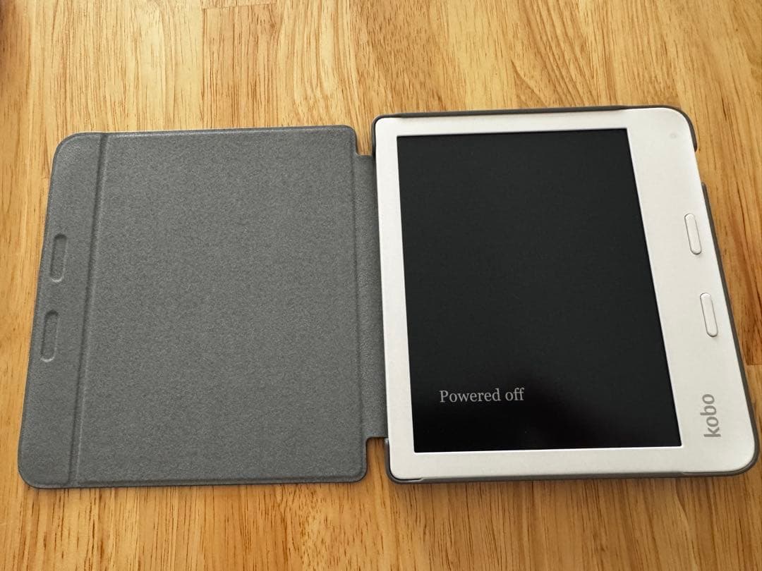 Kobo Libra 2 (ホワイト)ベーシックスリープカバー（グレー）セット