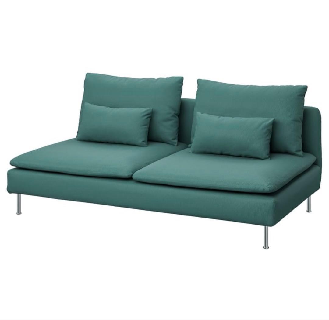 直接引き取り希望　【IKEA】SÖDERHAMNソーデルハムン　グレーターコイズ