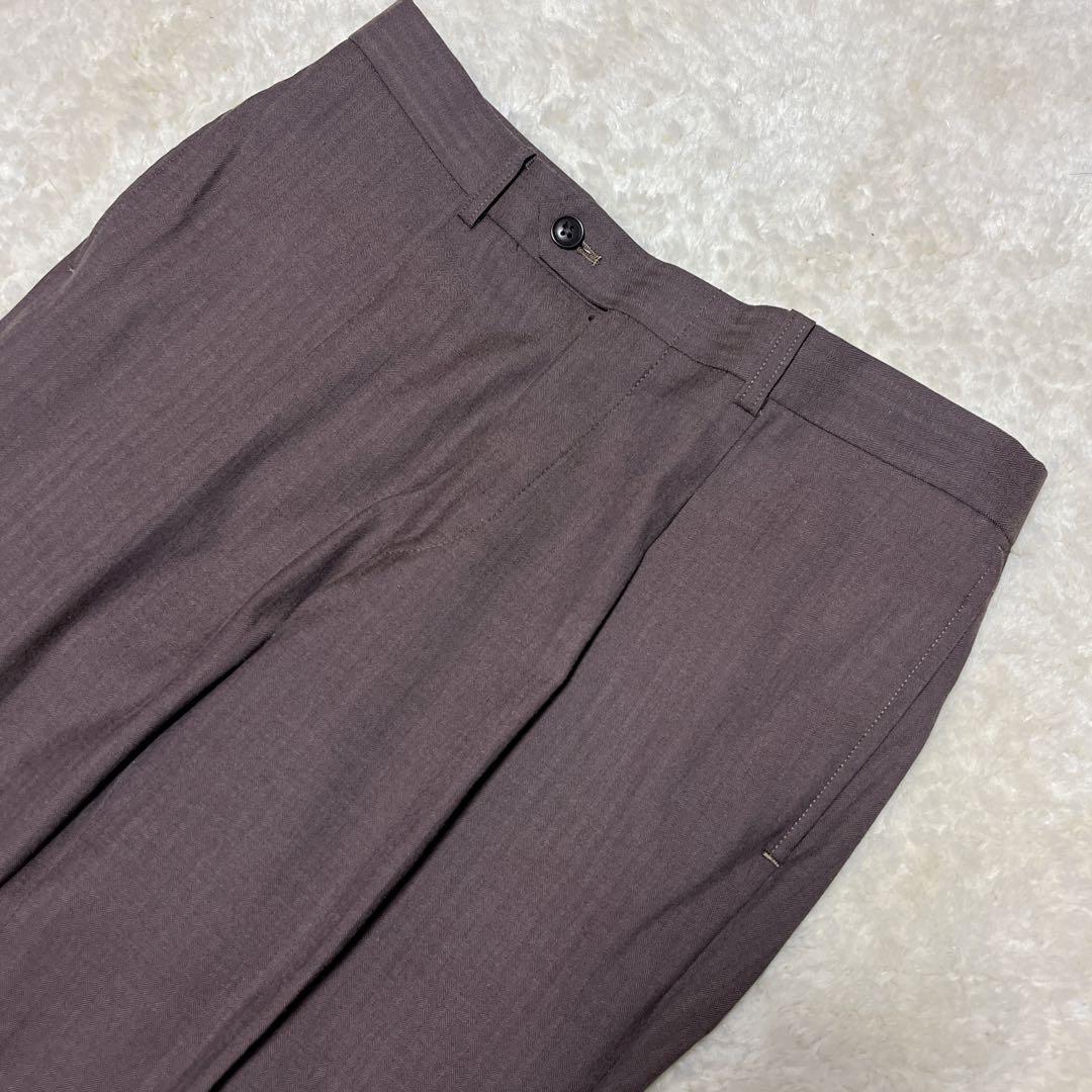 【極美品】スーツセレクト　スリーピース　スーツ　ペイズリー柄　ブラウン