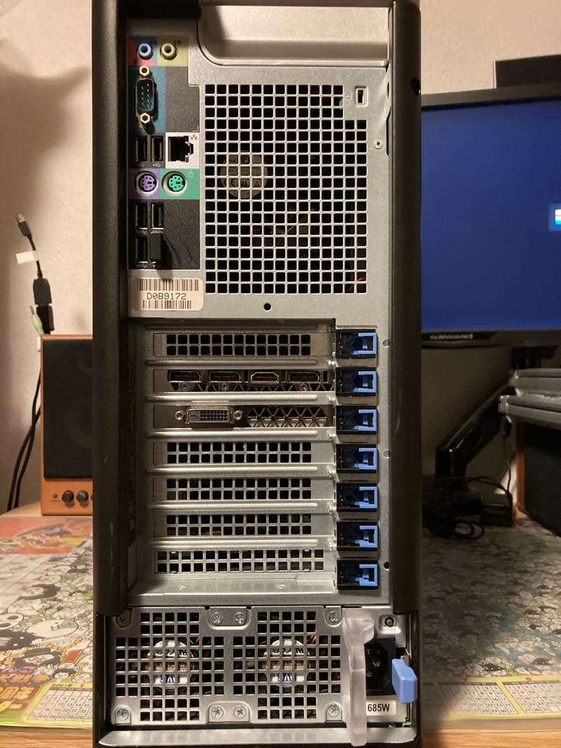 ゲーミングPC E5-2637v3x2基64GB GTX1070 SSD+HDD