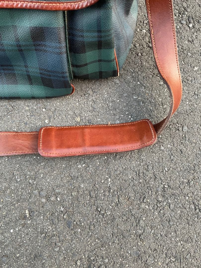 【名作】ポロラルフローレン　ボストンバッグ　2WAY ブラックウォッチ PVC