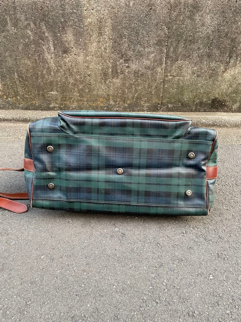 【名作】ポロラルフローレン　ボストンバッグ　2WAY ブラックウォッチ PVC