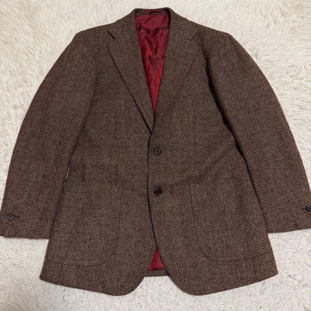 近年極美品　リングジャケット製　5周年限定　ツイードテーラードジャケット　総柄