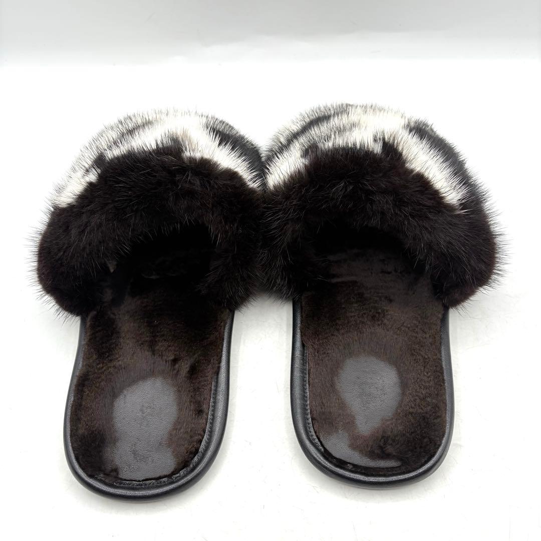 ルイヴィトン ホーミーライン ミンク ミュール 【41〜42】 スリッパ 室内