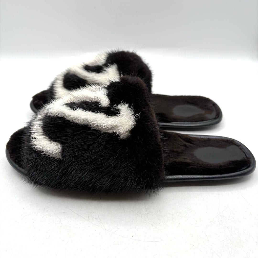 ルイヴィトン ホーミーライン ミンク ミュール 【41〜42】 スリッパ 室内