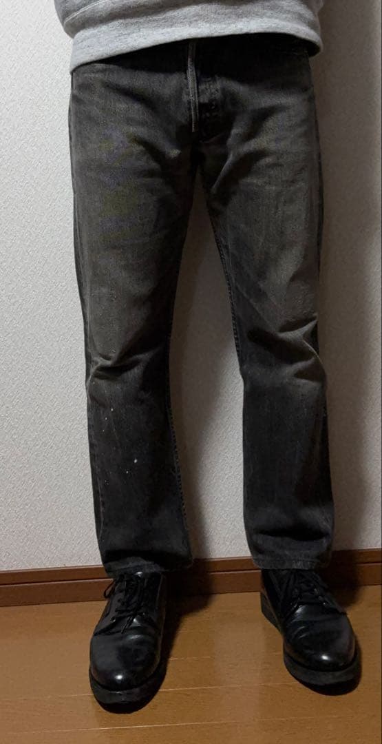 Levi's 501 後染め　ブラック　W32L30　色落ち