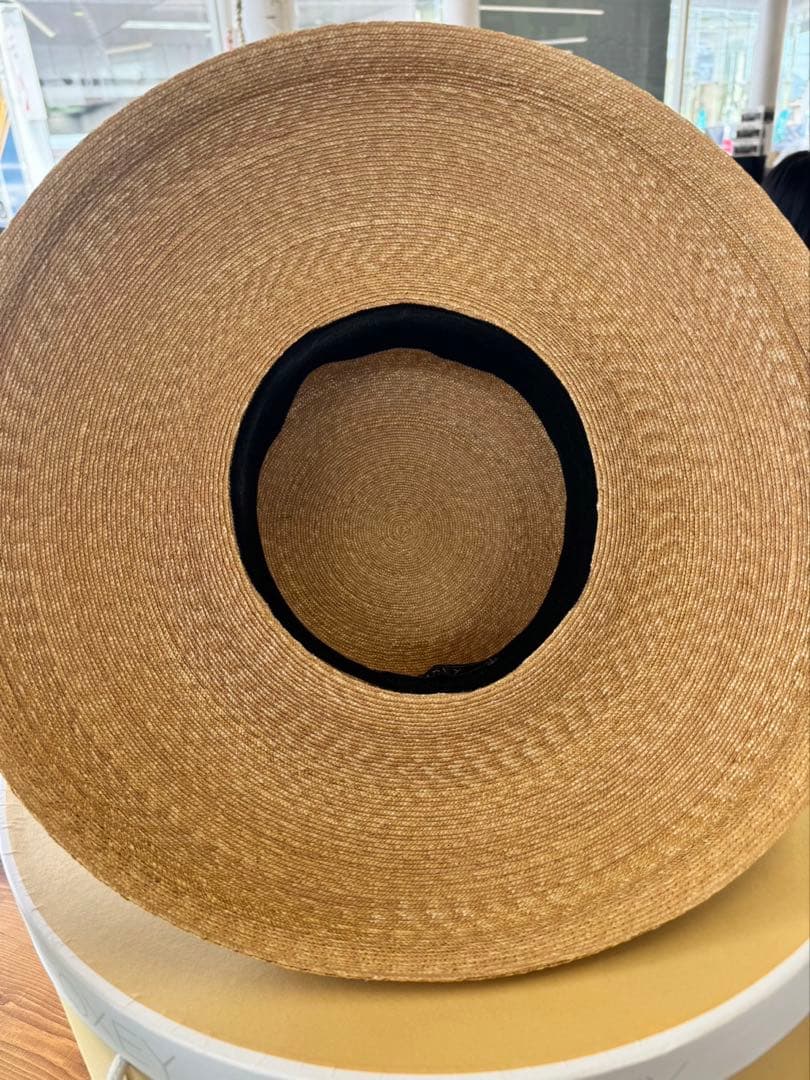 GK フォクシー　ブティック　リボン　ストロー　ハット　麦わら帽子