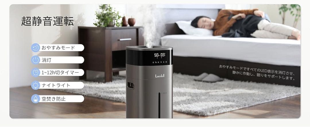 加湿器⭕️20L⭕️大容量 スチーム式 ハイブリッド式 加熱式 加湿器 超音波式