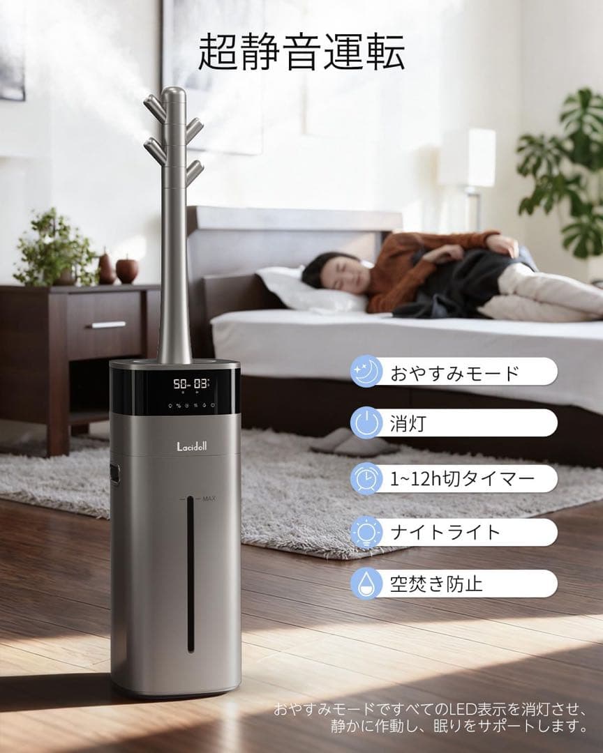 加湿器⭕️20L⭕️大容量 スチーム式 ハイブリッド式 加熱式 加湿器 超音波式