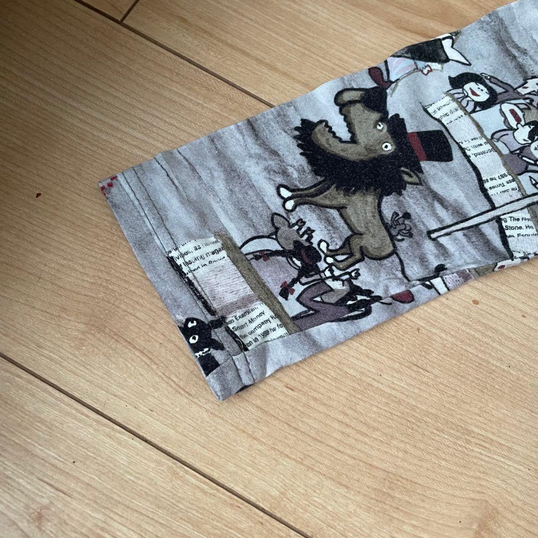 ✨未使用保管✨　ALBEROBELLO カットソー　長袖　総柄　グレー　動物