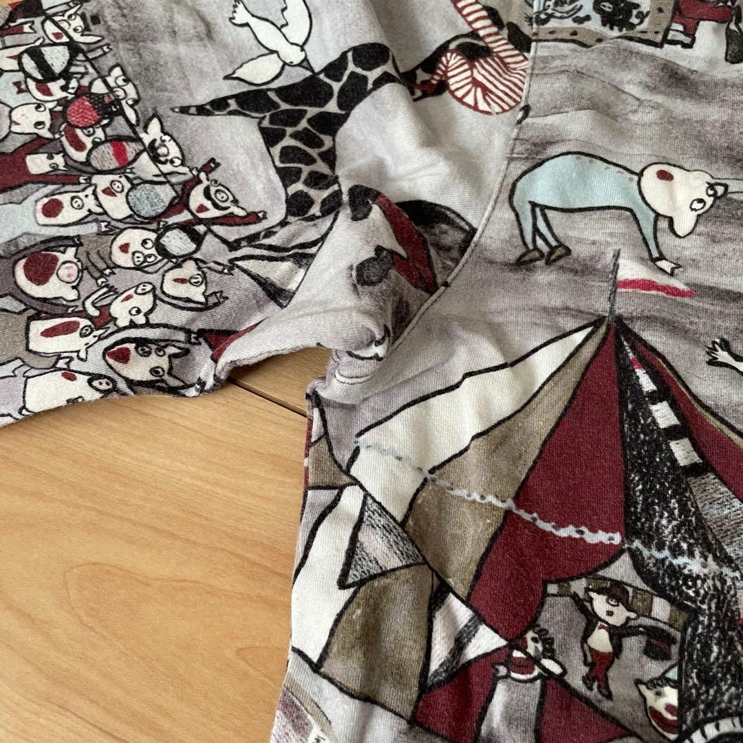 ✨未使用保管✨　ALBEROBELLO カットソー　長袖　総柄　グレー　動物