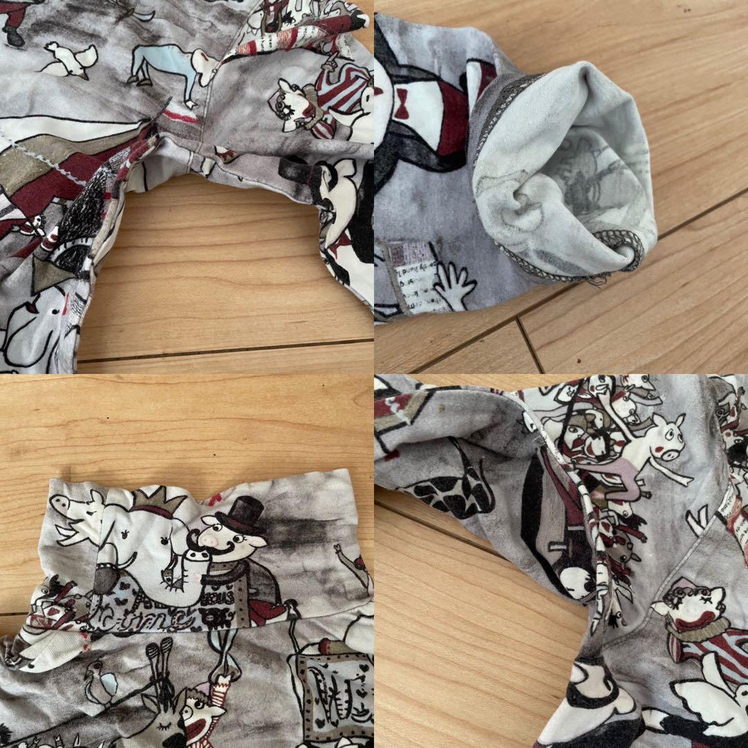 ✨未使用保管✨　ALBEROBELLO カットソー　長袖　総柄　グレー　動物