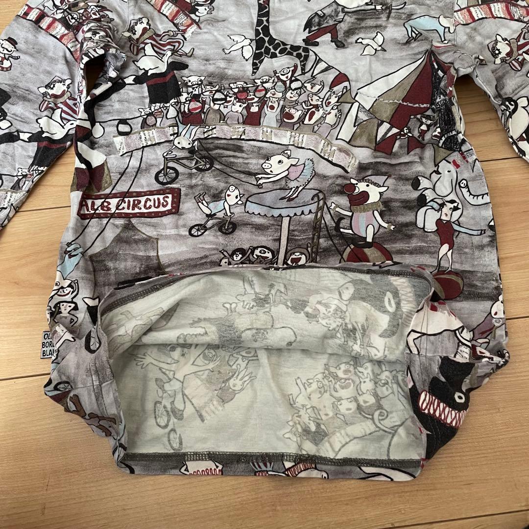 ✨未使用保管✨　ALBEROBELLO カットソー　長袖　総柄　グレー　動物