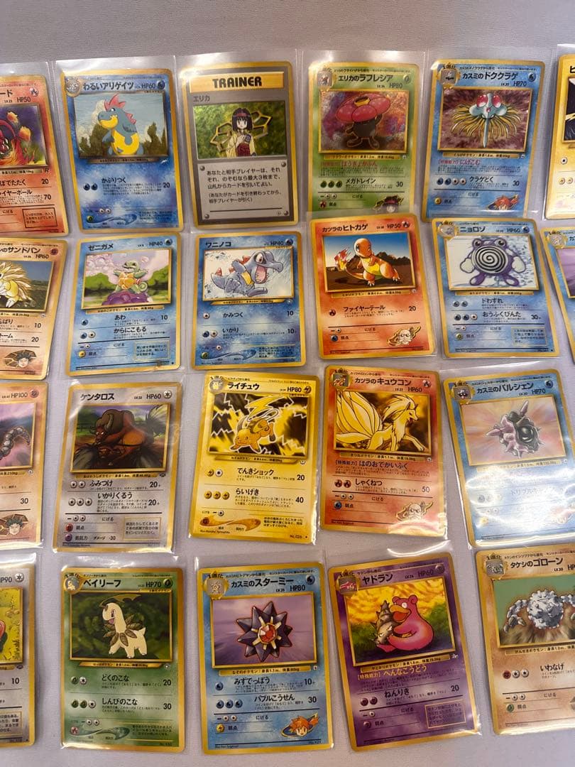 【旧裏ポケモンカード42枚セット】御三家・ジムリーダー・キラ有 タケシ/カスミ