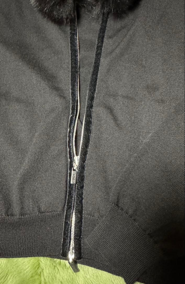 FOXEY ファー付きクロップドパーカー