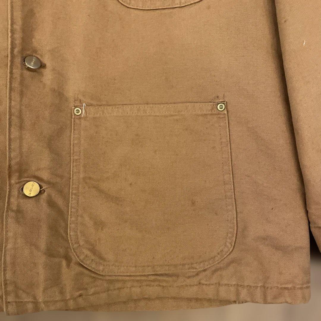 Carhartt ブラウン ダック カバーオール チョアコート 6BLC デニム