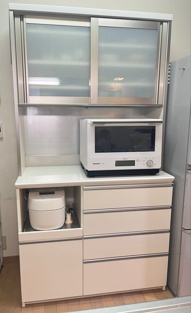 パモウナ　キッチンボード　食器棚　幅100cm