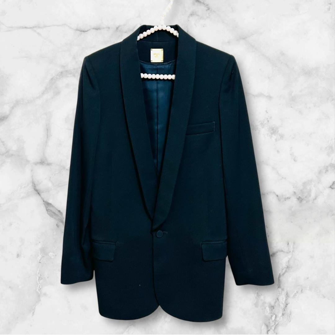 名品 ミューズ ドゥ ドゥーズィエムクラス ウール タキシード ジャケット 38
