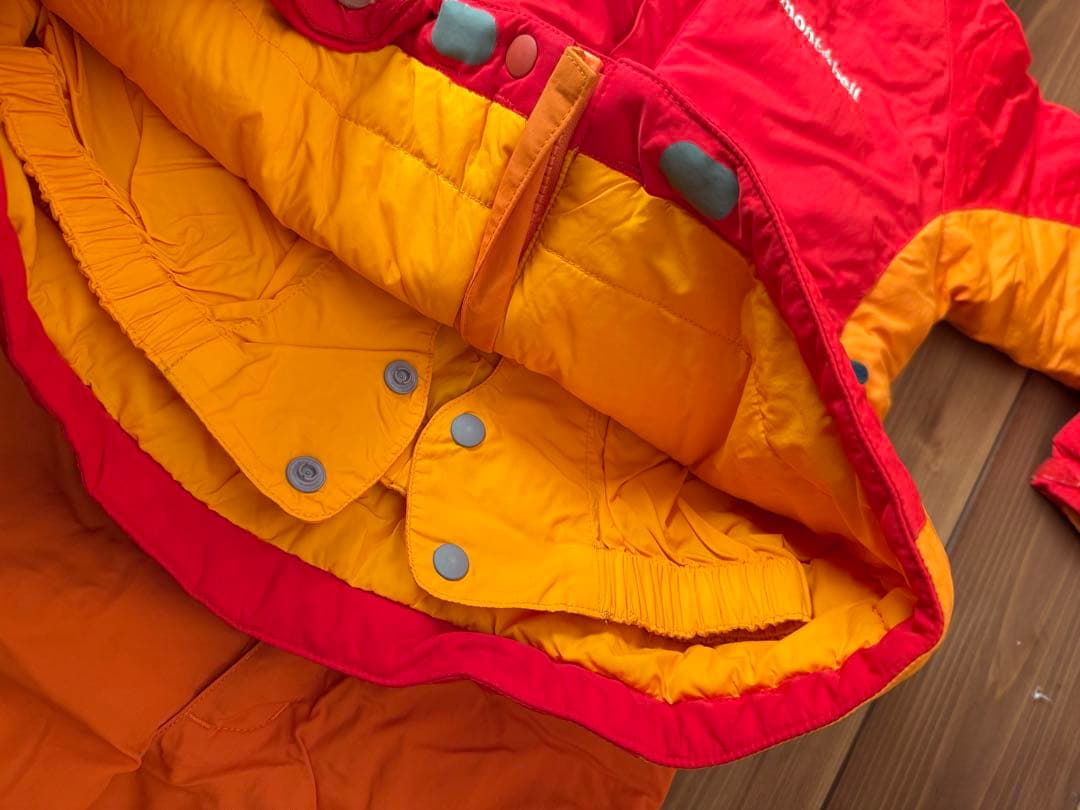 ゴーグル手袋付mont-bell 子ども用スキーウェア セット130モンベル