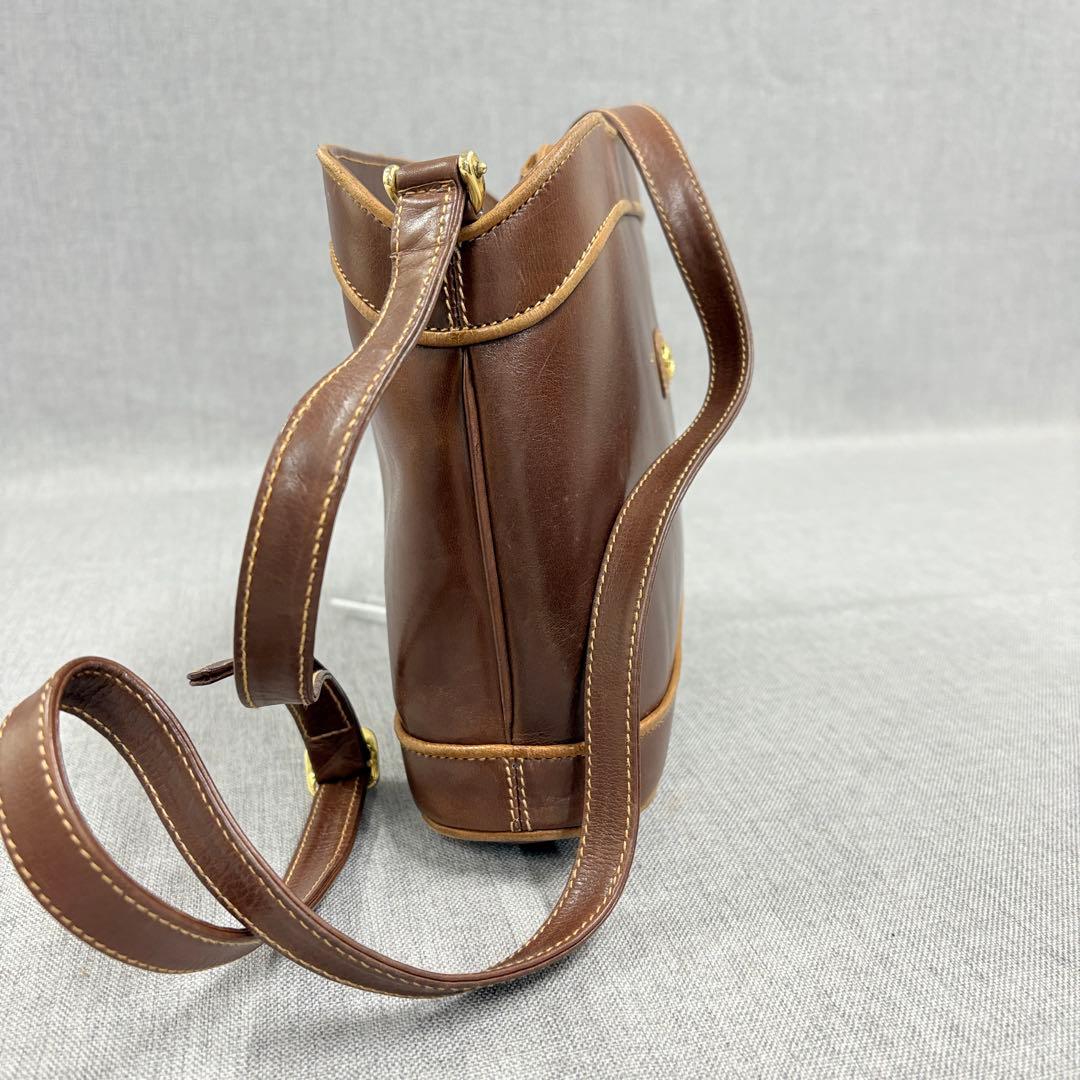 希少 GUCCI オールドグッチ 革 ショルダーバッグ ブラウン ヴィンテージ