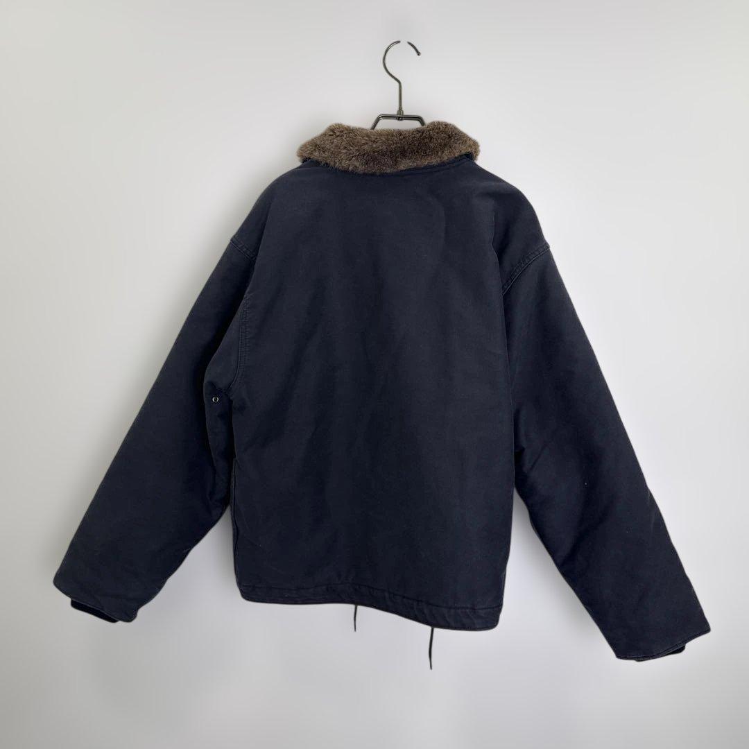 R00794 U.S.N.フリースフード付き グレー　ミリタリーデッキジャケット