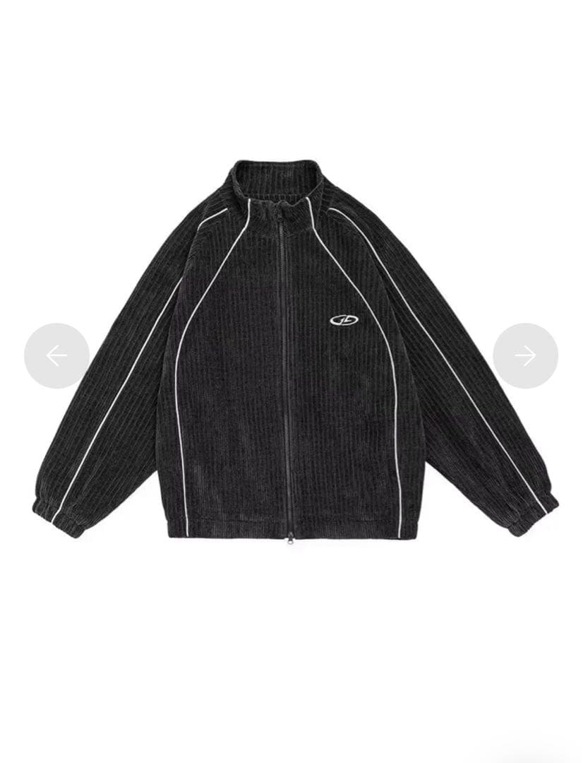 韓国 SEON ストリート カジュアル ベロア トラック セットアップ XL