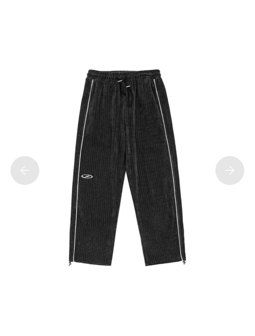 韓国 SEON ストリート カジュアル ベロア トラック セットアップ XL