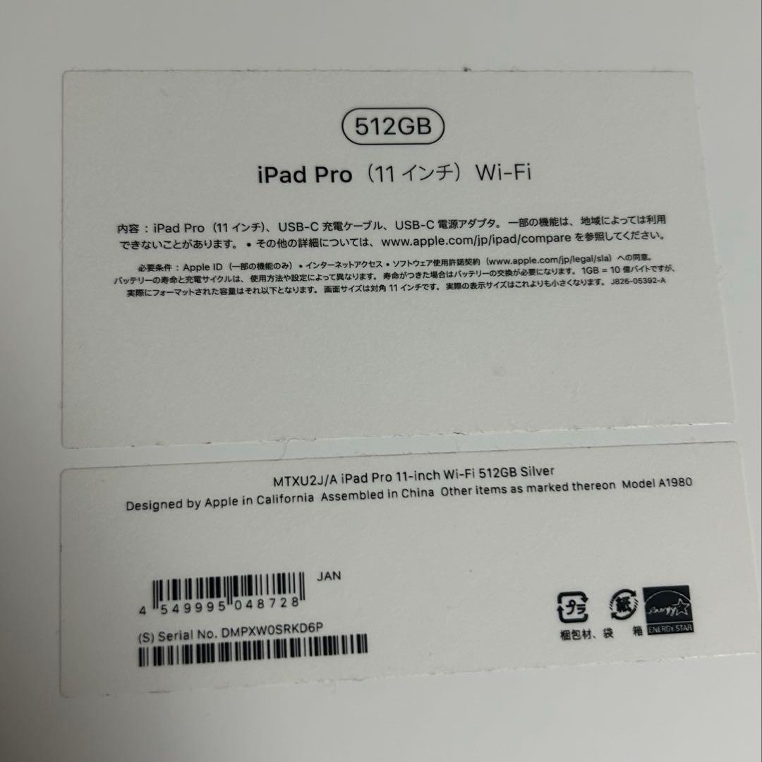 iPad Pro 第一世代 Wi-Fi 512gb 11-inch タッチペン