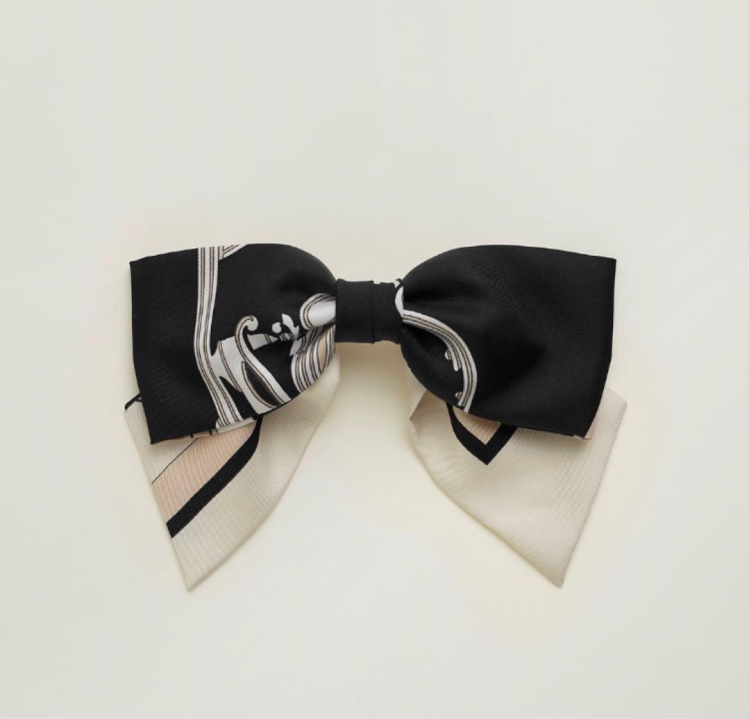 HERMES エルメス リボン バレッタ 《グルネル》 《エクスリブリス》