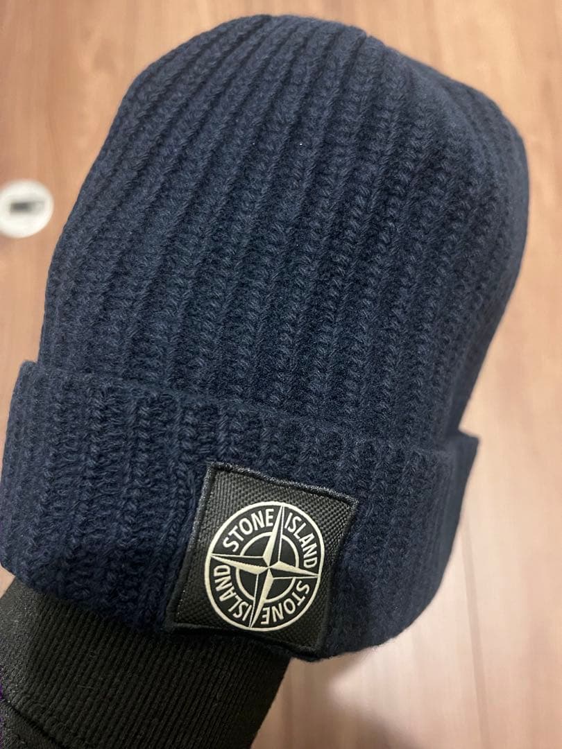 Stone  ニット帽 ネイビー