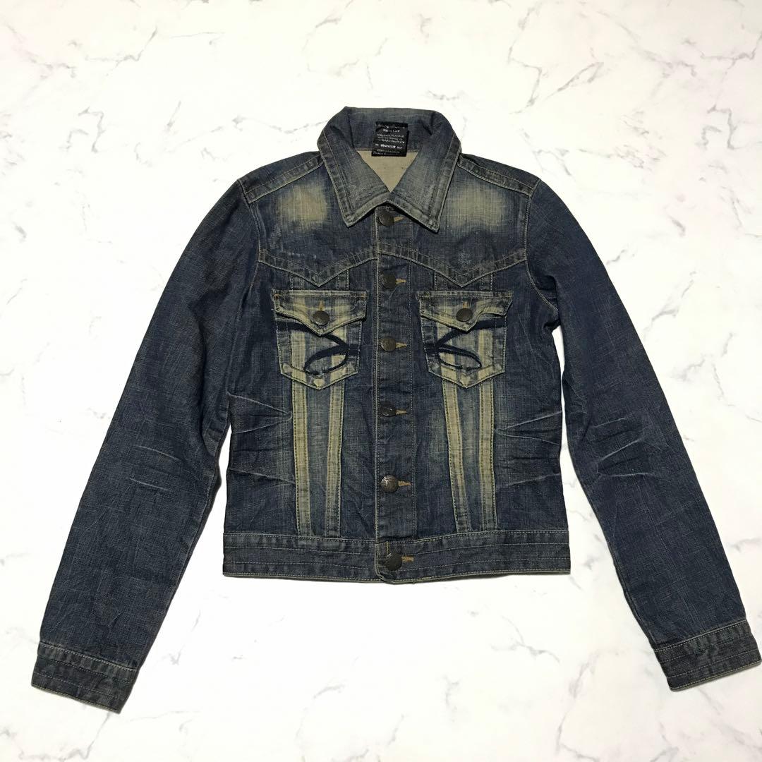 Y2K archive embroidery jean jacket L 平成
