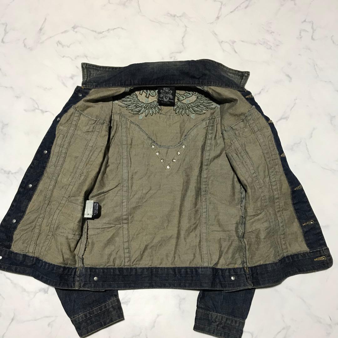 Y2K archive embroidery jean jacket L 平成