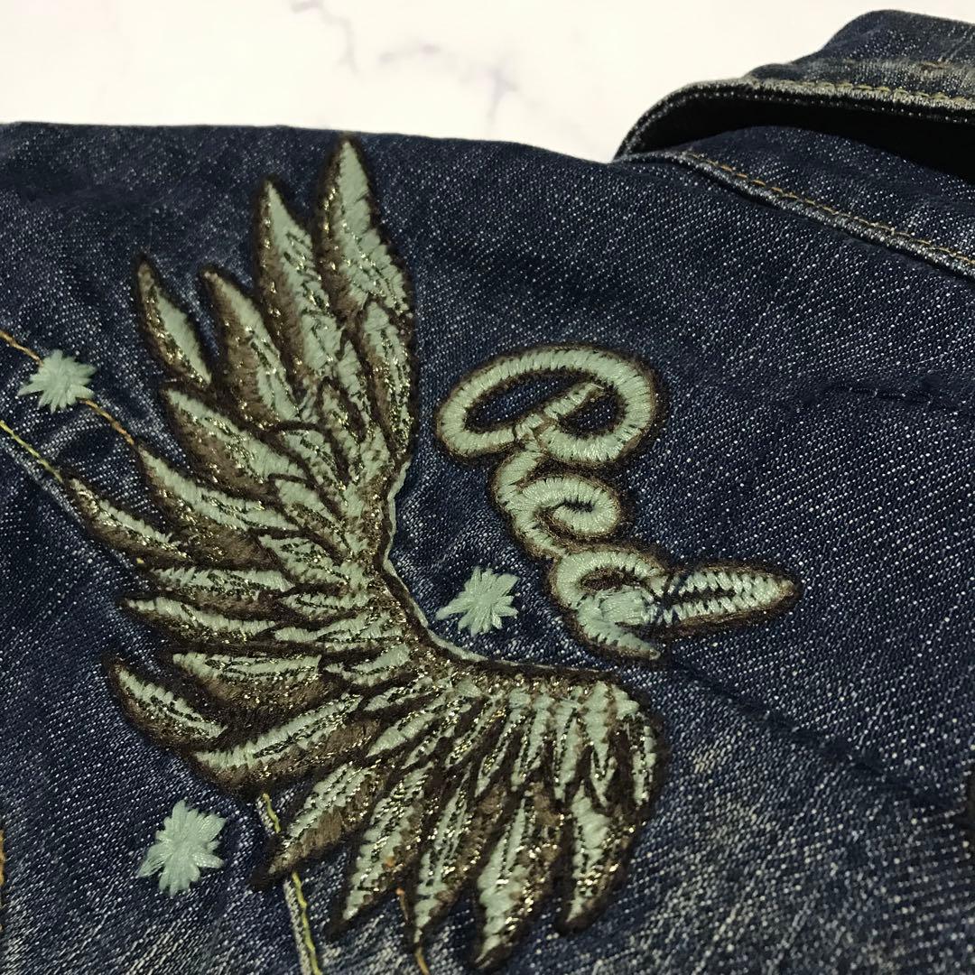 Y2K archive embroidery jean jacket L 平成