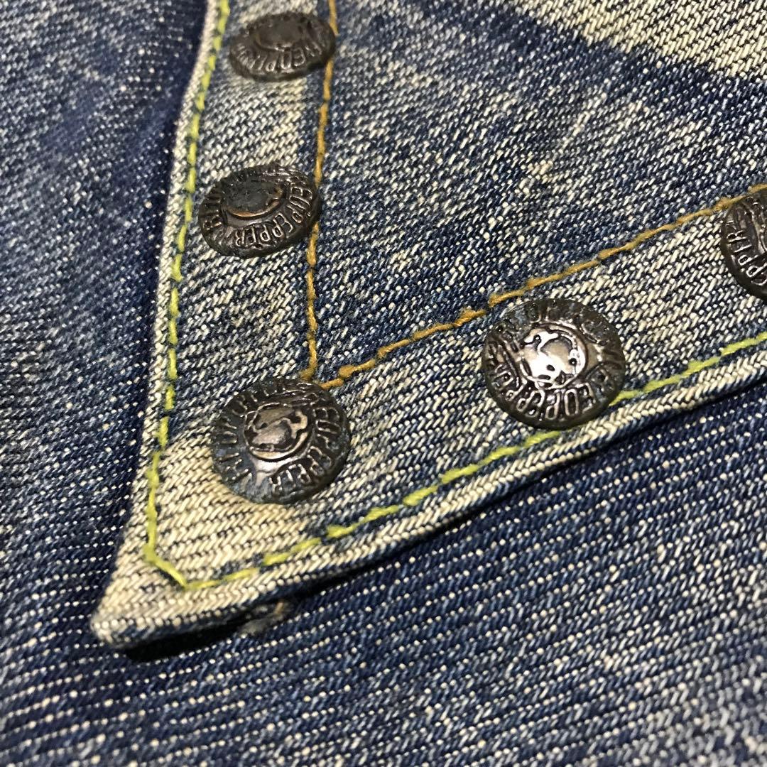 Y2K archive embroidery jean jacket L 平成