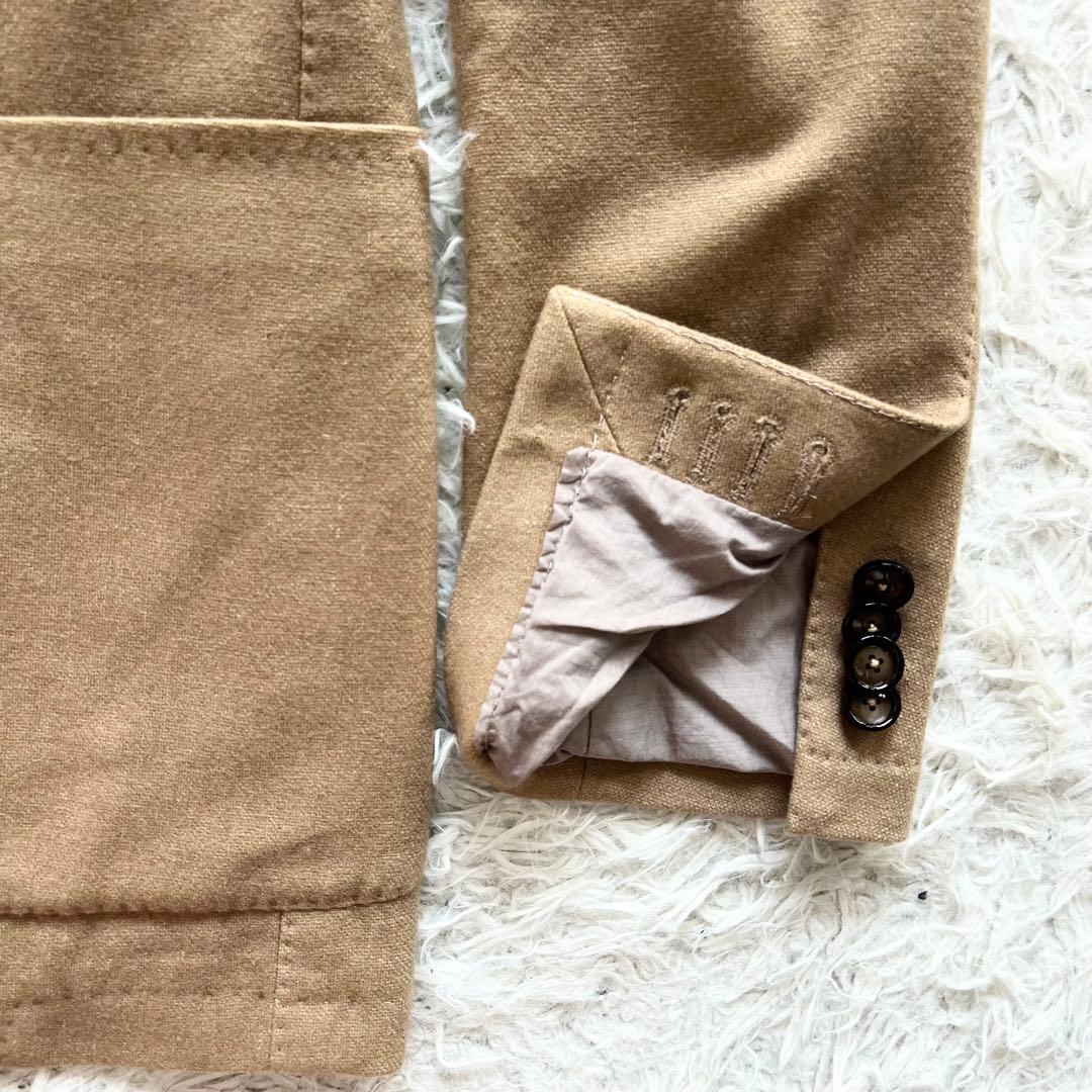 <美品>TAGLIATORE×ブリッラ カシミヤ100% キャメルジャケット48