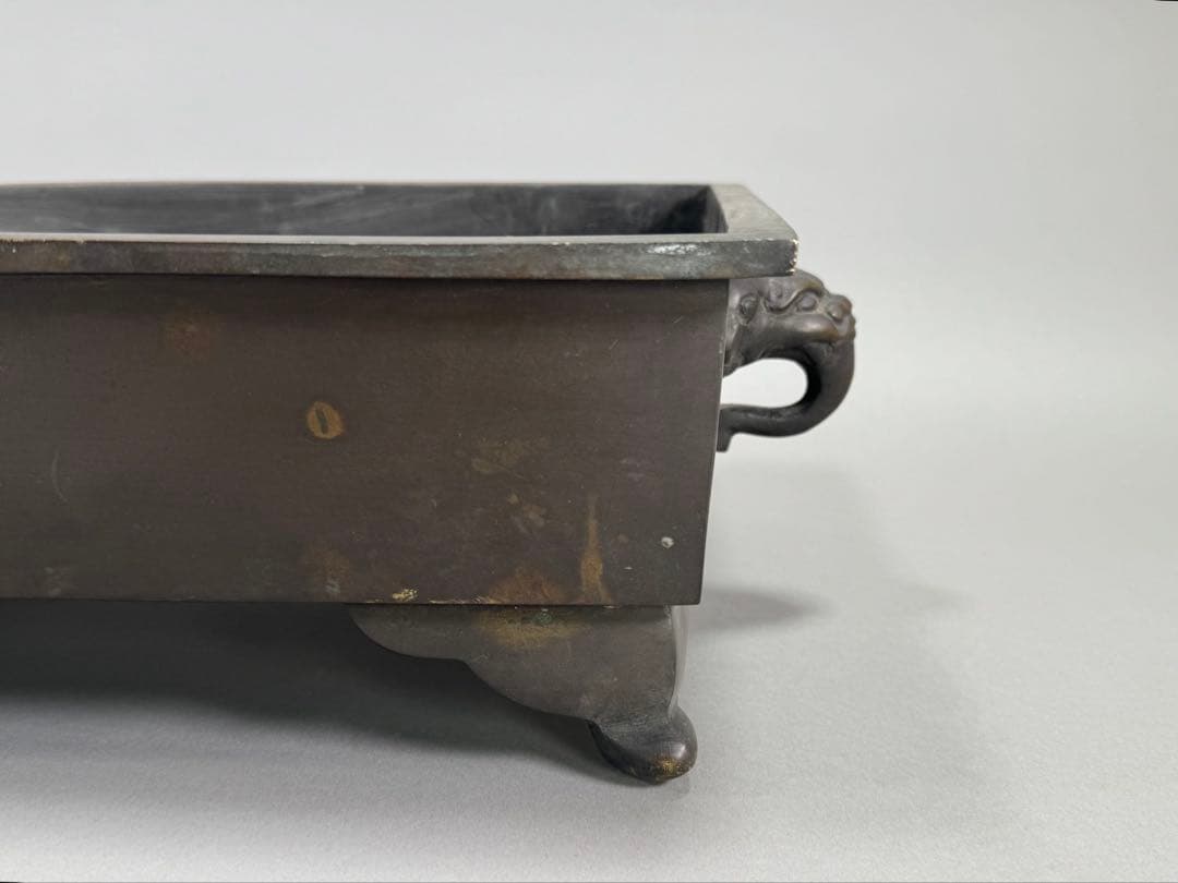 銅水盤　いけばな　池坊　古流　小原流　銅製華道具　重さ6.3kg 水漏れなし