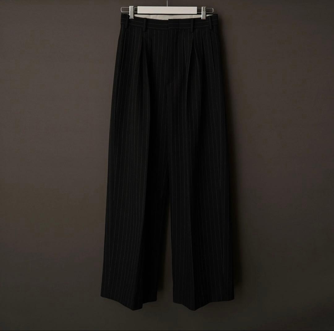 パンツ SHIKITARI MIX TUCK DESIGN WIDE SLACKS M