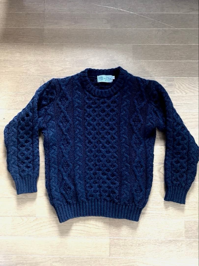 Kerry Woollen Mills ニットセーター　ネイビー