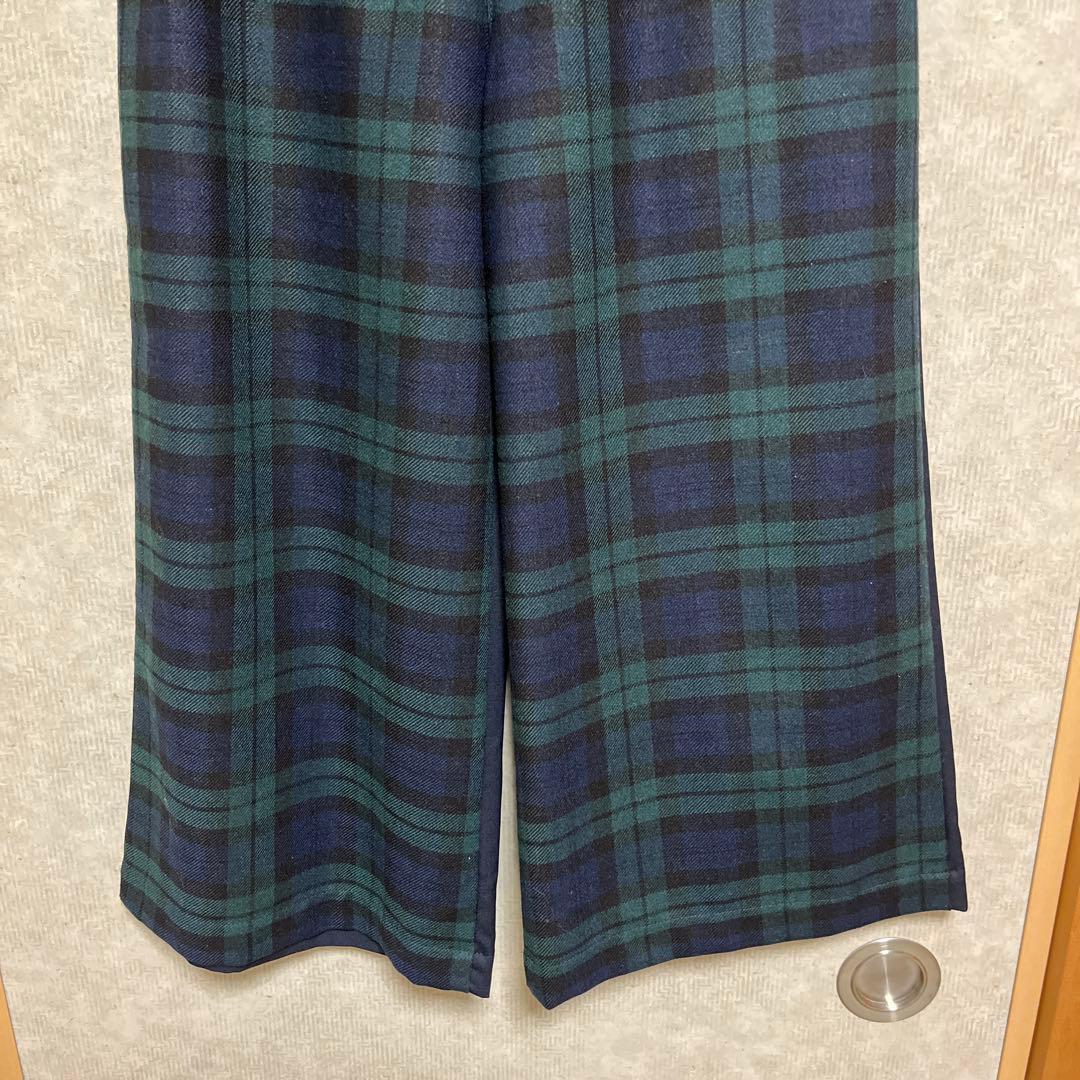 【美品】トリココムデギャルソン　ブラックウォッチパンツ